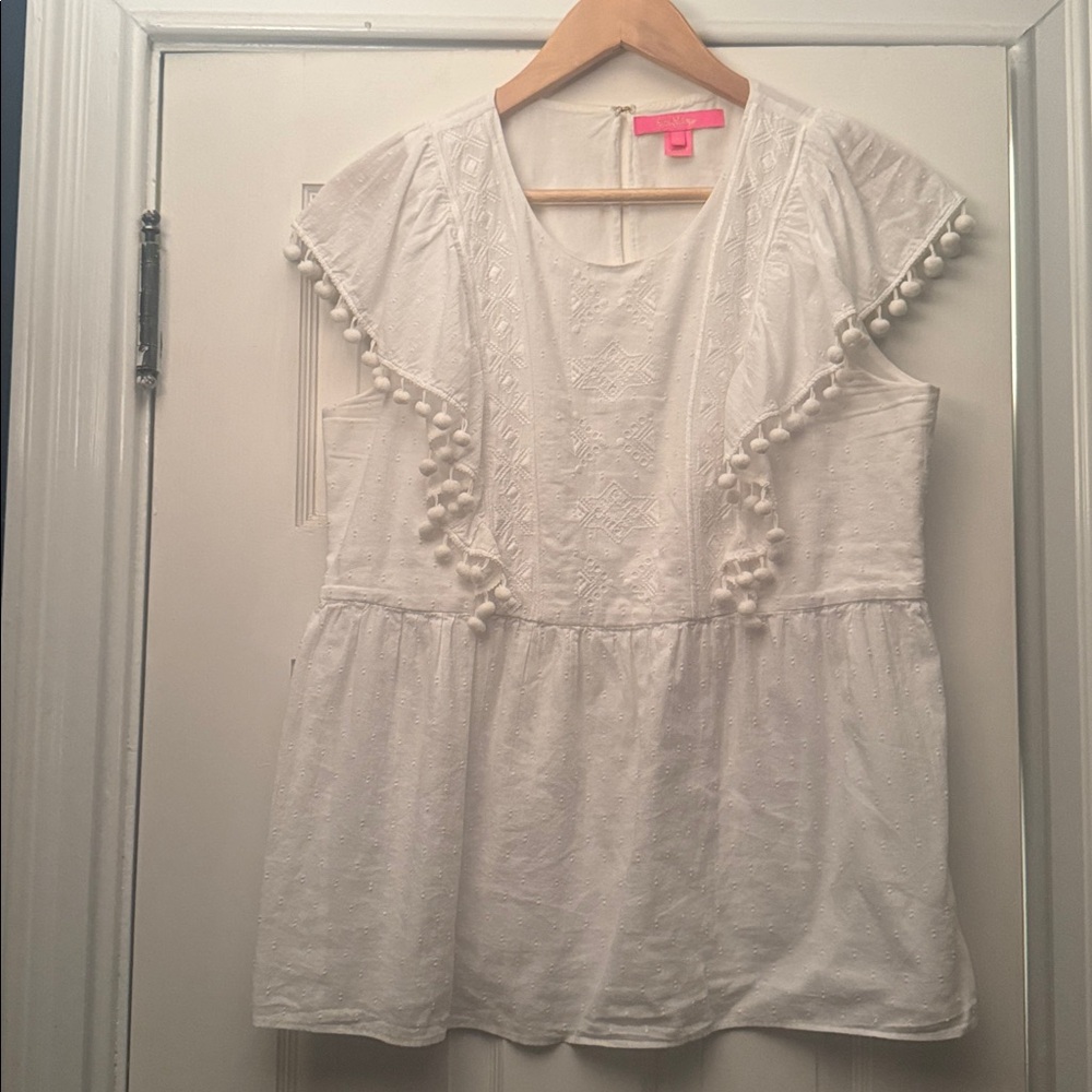 Lilly Pulitzer White Top - EUC